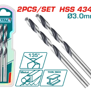 TOTAL HSS Twist Drill Bit Set 3mm 2 Pcs – TAC1200034