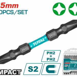 Total 65mm PH2+PH2 Impact Screwdriver Bits – TACIM16PH233