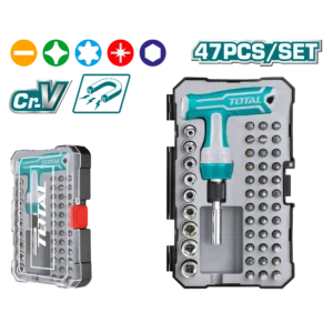 Total 47 Pcs T-handle Wrench Screwdriver Set – TACSD30476