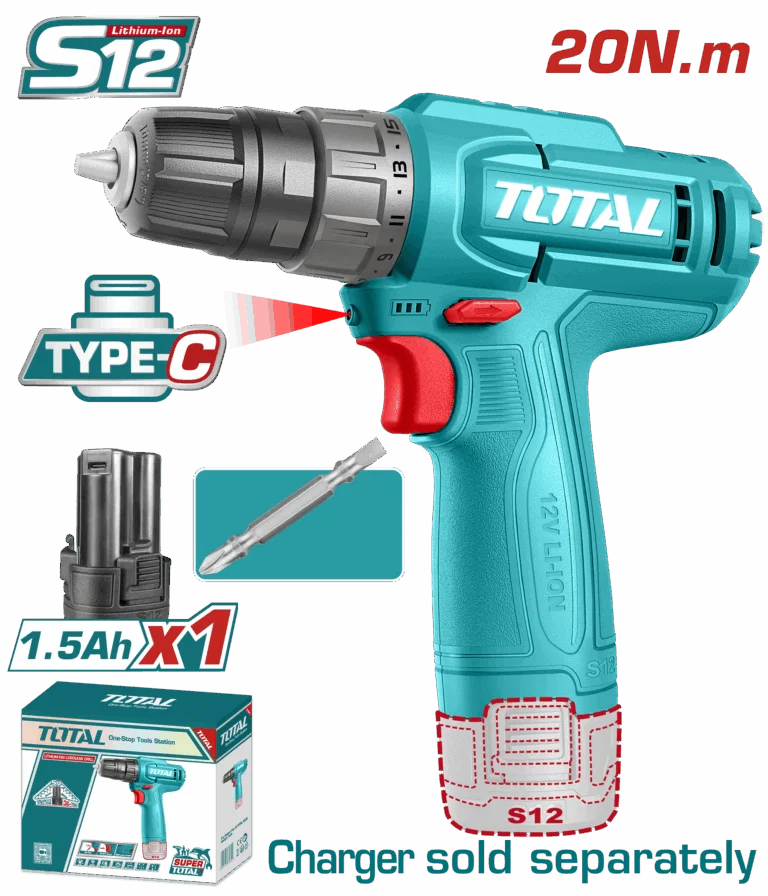 TOTAL Cordless Drill Driver 12V - TDLI12456