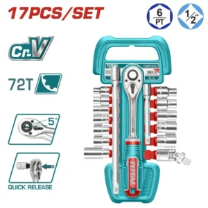 Total 17 Pcs 1/2″ Socket Set – THT121171