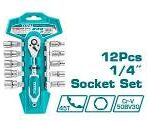 12Pcs 1/4 socket set - THT14114126