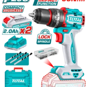 TOTAL Brushless Drill Kit 20V 66Nm – TIDLI20668