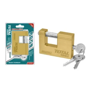 Total Heavy Duty Brass Block Padlock 90mm - TLK32903