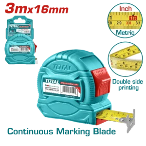 Total 3mx16mm Steel Measuring Tape TMT34316