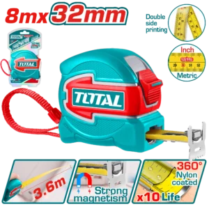 TOTAL Steel Measuring Tape 8m – TMT80832